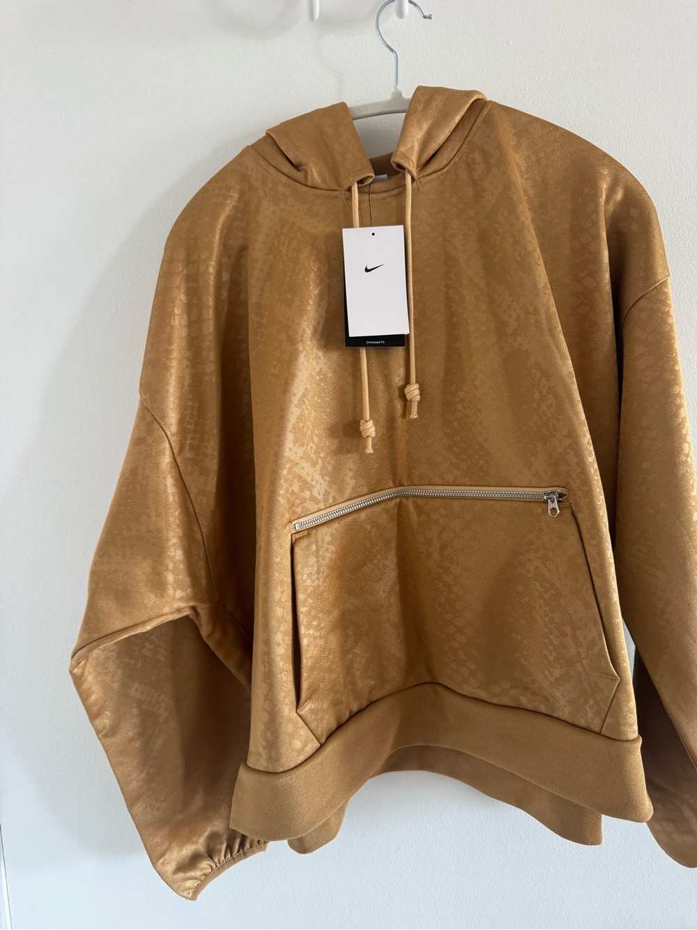 Nike gold Hoodie Detail with Gold Swoosh